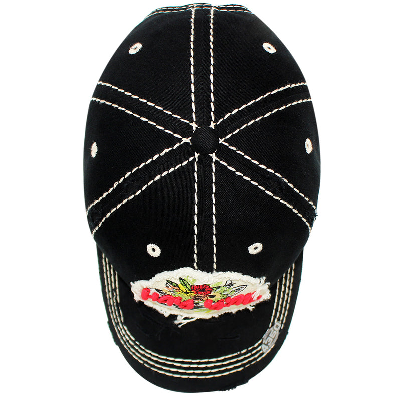 4350 DISTRICT : T13 | Hey Y'all Front-raised Verbiage Design Vintage Baseball Cap