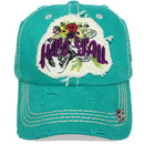 4350 DISTRICT : T13 | Hey Y'all Front-raised Verbiage Design Vintage Baseball Cap